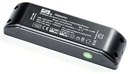 LED Driver, Treiber, Waiberlon HBL HLVA5045TD, 38-43 Volt, 1050mA, 40-45 Watt, Trafo, schwarz, dimmbar