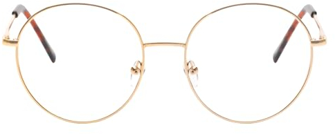 KAEOISFU Groß Retro Runde Lesebrille 1,5 für Männer Frauen, Metall Rahmen Anti-Blaulicht Computerlesegerät mit Federscharnieren, Robuste Anti-Ermüdung der Augen Gross Lese Brille