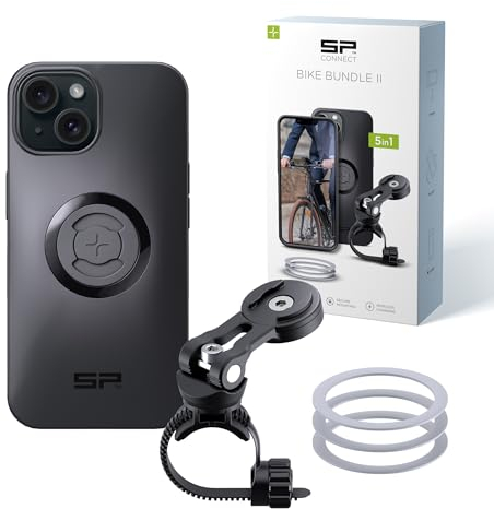 SP CONNECT Bike Bundle II | SPC+ | kompatibel mit iPhone 15 | Handyhalter für Fahrradlenker | Mountainbike Rennrad Handy Halterung