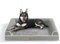 Doggyhut Orthopädisches Hundebett Ergonomisches Hundesofa Hundecouch mit Noppenschaumstoff Memory Matratze für Größen Aller Rassen, waschbar rutschfest (Grau, L:91x68cm)