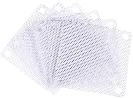 sourcing map 6PCS PC Dust Filter, 50x50mm PVC Computer Case Cooler Dustproof Mesh Cover Fan Grills for Computer Chassis Speakers, White