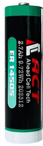 ER14505 AA Battery (1 pack) LS14505 3.6v 2700 mAh Lithium Battery ACT