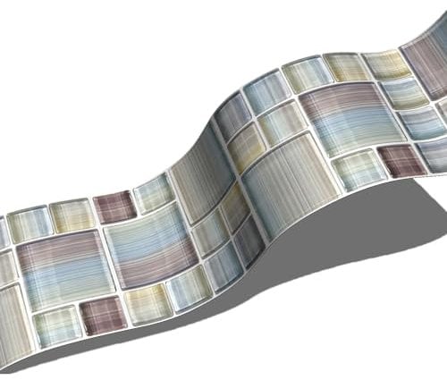 VisitRyl Peel and Stick Wallpaper Border Self-Adhesive Wall Border Sticker Home Ceiling Decorative Border for Bathroom Living Room Kitchen BS097 10cm X 200cm