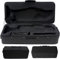 Trompete Gig -Tasche, Trompete Hülle wasserdichte Trompeten -Gig -Tasche 3 Fächer mit Carry -Gurten und Frontstasche Oxford Stoff tragbarer Trompetenkoffer Rucksack 21x9x6in, Schwarz, Trompete Hart h
