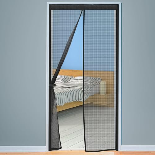 Zanzariera magnetica per porta del balcone, antigraffio, protezione dagli insetti, 125 x 200 cm, zanzariera per porta della cantina, zanzariera per porta di casa, senza fori