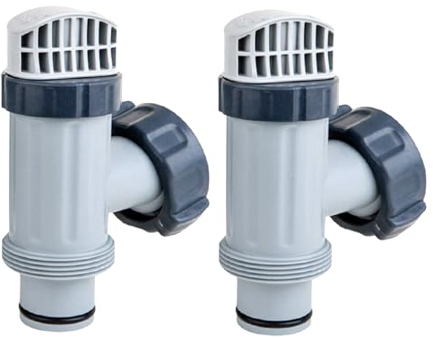 GUAHKUN Absperrventil, Absperrhahn Für Intex Pool | Pool Zubehör Kompatibel Mit Allen Anschluss Ø 38 Mm | Pool Plunger Ventil Für Oberirdischen Pool | Kolbenventile Pool Ersatzteile (2PCS)