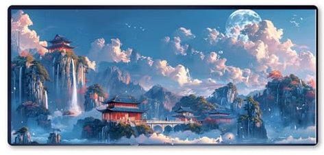 Paon Tapis de Souris Architecte Tapis Souris XXL 1000x500x3 MM Tapis de Souris Gaming Accessoire, Lavable, Caoutchouc Antidérapante, Haute Précision et Vitesse, Surface Antidérapante pour Gamer