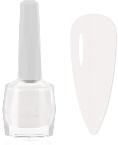 DouborQ White Nail Polish Long-lasting Glossy Nail Art Varnish (37)