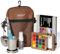 Funto Mini Wasserfarben-Set, All-In-One Nussholz 15-Farben Premium Pocket Travel Paint Kit, mit Crossbody-Tasche, Wasserfarben-Tagebuch, Metallklammer,Malwassertasse