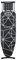 RAINHOL Asse da stiro 43 x 13 cm, asse da stiro compatta, dimensioni standard, con poggia ferro resistente, copertura imbottita spessa, altezza regolabile, gambe robuste in acciaio leggero, nero