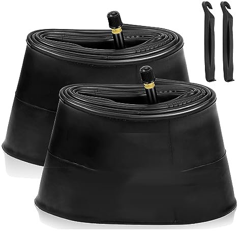Trisoye 2er-Pack 26 X 4,0 Fatbike- mit AV-32-Mm-Ventil, Fahrradschläuche mit 2 Reifenhebern, für Rennrad-/Mountain-/E-Bike-Ersatzteilzubehör