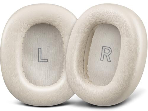 SOULWIT Almohadillas de Piel de Cordero Repuesto para Bang & Olufsen Beoplay H95 con Cancelación Activa de Ruido (ANC) Auriculares, Almohadillas de Espuma con Memoria de Alta Densidad - Oro