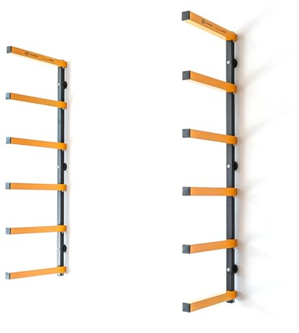 STRONGBOLD StrongRack R600 Schwerlastregal ⏐ Aufbewahrung Regal und Garage Organizer mit 6 Ebenen ⏐ Wandhalterung Regal für Ski und Gartengeräte Organizer