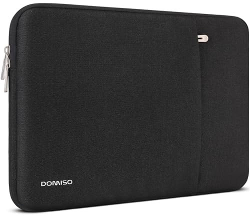 DOMISO 17,3 Pouces Sacoche Ordinateur Pochette Ordinateur Mode Protection Antichoc Étanche Sacs et Housses pour Ordinateur Portable pour 17-17,3 HP Dell ASUS Chromebook MSI Notebook,Noir