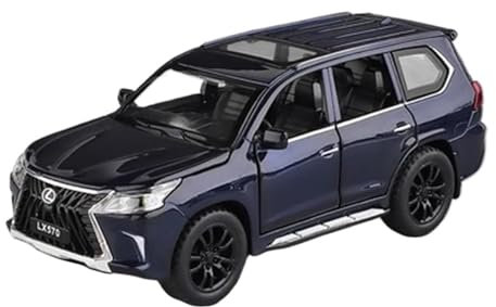 1 32 Für Lexus LX570 SUV Maßstab Druckguss Modell Auto Metall Spielzeug Auto Auto Modell Mit Ton Und Licht Druckgussmodelle Motorfahrzeuge(Schwarz)