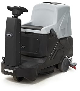 Battery Powered Ride-On Commercial Floor Scrubber Machine, 22 Brush, 31.5 Squeegee Width, 19 gal Solution Tank, 20 gal Recovery Tank, 5 hr Use 7 hr Charge, 200 RPM, 48,400 Sqft/H, Batteries Included