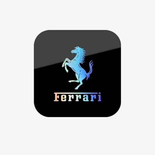 JYHBAQWN Adesivo per Tappo Serbatoio Carburante Auto per Ferrari, Logo Distintivo Etichetta Laterale Emblema Bagagliaio Adesivo Corpo Decorazioni Accessori di Stile Modificati Durevoli,Normal-A