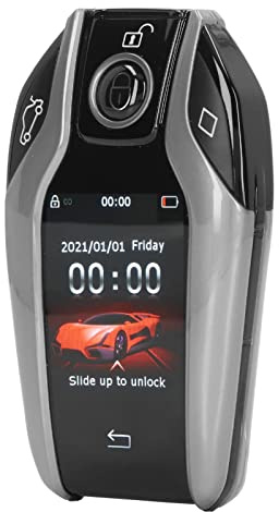 Yechiry Clé Intelligente Universelle pour Voiture, écran Tactile LCD TK800+, Fonction Anti-Perte, Entrée Sans Clé à Distance, Compatible avec Tous les Modèles avec Bouton Marche/Arrêt. (SILVER)