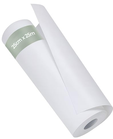 The Bead Shop Supporto stabilizzatore per ricamo a macchina strappabile, rotolo da 25,4 cm x 25 m, peso medio 50 g, dimensioni di taglio versatili per ricamo a macchina e cucito a mano
