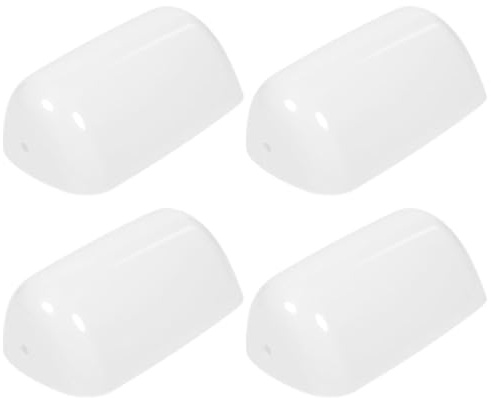 WHAMVOX 4 Stück Bankers Lamp Ersatzschirm Weiß Langlebiger Tischlampenschirm Staubabweisend Einfach Montierbar Vielseitig für Schreibtisch Tischleuchten Geeignet