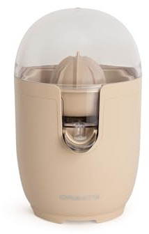 CREATE/JUICER RETRO/Elektrische Saftpresse Sand/zwei Konen, tropffreies System, spülmaschinenfest, Anti-Staub-Schutz, 280ml, 90W