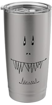 Hand Drawn Grungy Monster apparelth Face Stainless Steel Insulated Tumbler