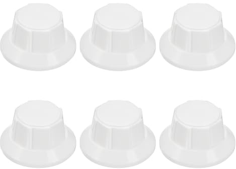 sourcing map 6Pcs Hole Fan Blade Nut Covers (M8 x 1.5) - Universal Plastic Fan Fixing Kit Replacement General Nut Fixed Lock Fittings Cover for Electric Repair, White