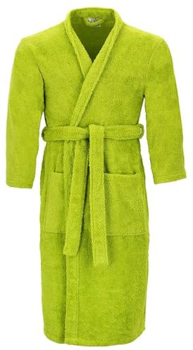 Burrito Blanco Albornoz Hombre o Mujer | Ducha | Rizo | 100% Algodón | Toalla | Textura Suave | Talla XL | Color Verde Pistacho