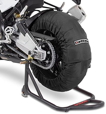 Motorrad Reifenwärmer ConStands schwarz Superbike 60-80 C Set