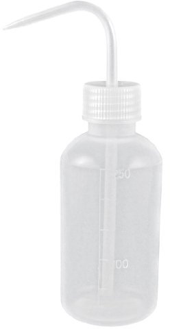sourcing map 250ml Capacity Tattoo Wash Clear White Plastic Squeeze Bottle