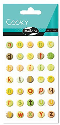 Maildor MALIDOR 17,5 x 9 x 0,2 cm Kunststoff Cooky rund Alphabet Aufkleber