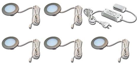 Hera 5er-Set LED-Einbauleuchte 61056958002 3W ww Tr.24/30W Downlight/Strahler/Flutlicht 4051268129626