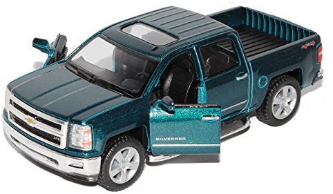 Kinsmart Chevrolet Chevy Silverado Pick-Up Grün Ab 2014 ca 1/43 1/36-1/46 Modell Auto