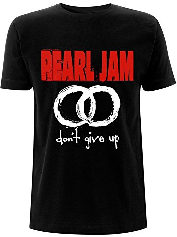 Pearl Jam Official T Shirt Classic Logo Don't Give Up
