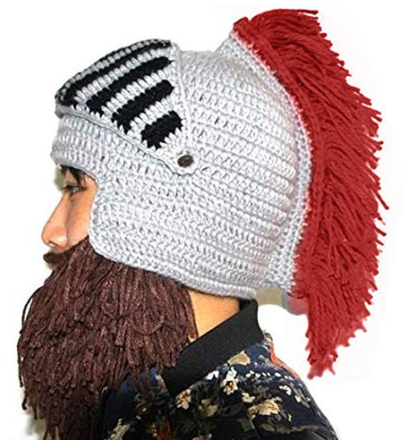 Perücke Bart Hüte Cosplay Roman Knight Strickhelm Winter Sport Wärmer Cap Ski Lustige Maske Beanie