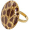 Aleksander Sternen La Barca Damen Ring Sterling-Silber 925 vergoldet Email-Lack Giraffendesign RW18