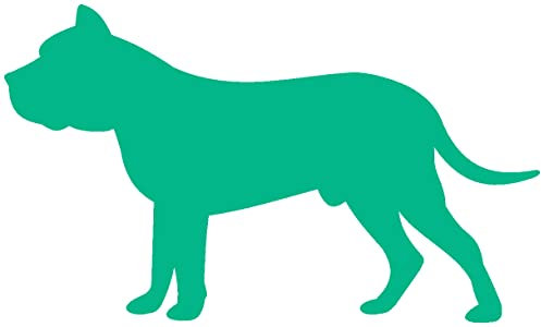 Samunshi® Dogo Canario als Wandtattoo in verschiedenen Farben und Größen - Hunde Aufkleber 20 x 11,8cm türkis