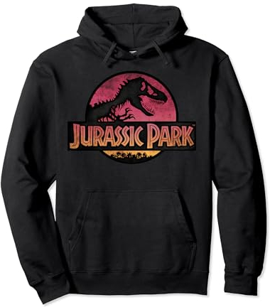 Jurassic Park Turquoise Safari Circle Logo Felpa con Cappuccio