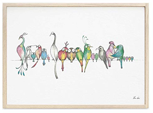 Ligarti Kunstdruck | hochwertiges Poster | Künstlerin Hanna Ligeti | (Vogelparade, A2)