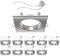 ledscom.de 10 Stück Deckeneinbaurahmen RIR Einbaurahmen chrom matt eckig (LED/Halogen/MR16/50mm) inkl. GU5.3 Fassung