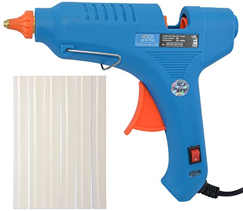 Pistola per colla a caldo incollatrice per bricolage, fai da te per incollaggio 230V-60W 200°C con 24 pezzi di stick di colla inclusi - echoENG - UM 90 PC06
