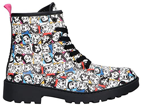 Geox Mädchen J Casey Girl D Stiefeletten, White Multicolor, 36 EU
