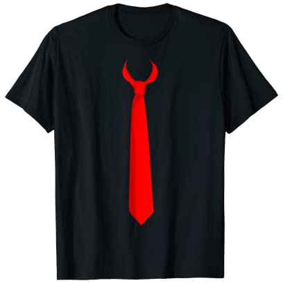 Kinder Herren Damen rote Krawatte Kostüm T-Shirt