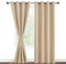 DWCN Vorhänge Blickdicht mit Raffhalter Verdunklungsvorhänge mit Ösen 2 Stücke Thermovorhang Hitzeschutz für Schlafzimmer, WonhzimmerBüro, Biscotti Beige, 245x132cm(HxB)