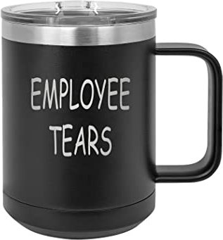 Rogue River Tactical Robuster Edelstahl-Kaffeebecher mit Deckel, Tränen, tolle Geschenkidee für Mitarbeiter, Chef, Kollegen