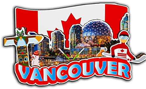 Kühlschrankmagnet aus Holz, Motiv: Vancouver, Kanada, 3D-Sehenswürdigkeiten, Reise, Sammlerstück, Souvenirs, Dekoration, handgefertigt, 1974