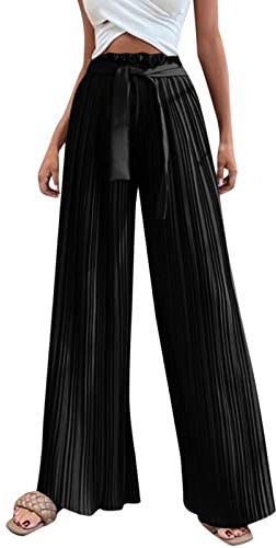 Weiße Hose Damen Stretch 3/4 2022 Winter Plissee Sag Sense Loose Pants Hohe Taille Straight Tube Strap Hose Baggy Hose Damen Baggy Jogginghose Damen Palazzo Hose Damen Palazzo Hose Sport Palazzo Hose