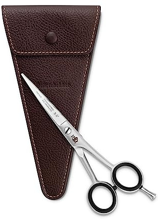 Störtebekker® Premium Bartschere Café - 5,5 Zoll - Bart Schere rostfreier Edelstahl - Barttrimmer Herren - Nasenhaartrimmer - Geschenkidee - inkl. Echtleder Etui - Made in Germany, Solingen
