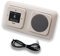 Busch Jäger DAB+ Unterputz Bluetooth (in and out) Radio 8217U-101 DURO2000 cremeweiß, Set mit Lautsprecher, Abdeckungen und Rahmen inkl. 0,9 m EBROM Wurfantenne zur Empfangsoptimierung - 8217 U – 101