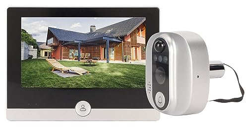 WiFi Türspion, Digitaler Türspion mit 4,3 Zoll LCD Display, Zwei Wege Videoanruf, PIR Bewegungserkennung, für Home Office Hotel, Unterstützt 128 GB Karte